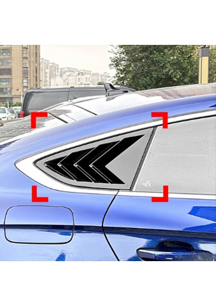 Araba Arka Üçgen Pencere Panjurları Panjurlar Panjurlar Audi A5 S5 F5 Sportback 4 Kapı 2017-2024 Parlak Siyah (Yurt Dışından) fırsatları