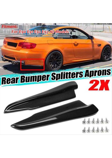 Bmw E90 E91 E91 E92 E93 M3 Car Arka Tampon Dudak Çıkıştırıcı Kanat Önlüklerini Genişlet Dudaklar Karbon Fiber 52CM (Yurt Dışından) indirimleri
