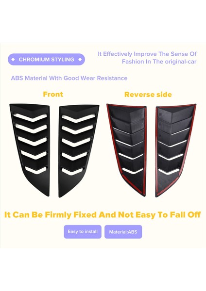 Arka Panjur Yan Deklanşör Dekorasyon Kapağı Çıkartma Havalandırma Kepçe Trim Ford Mustang 2024 - 2025 A (Yurt Dışından) indirimleri