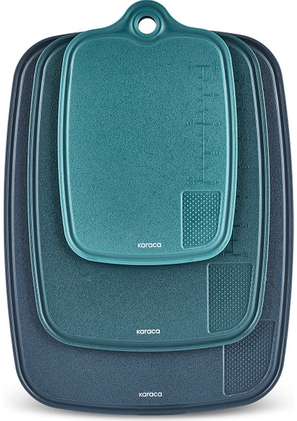 Triocut 3'lü Ölçülü Kesme Tahtası Yeşil