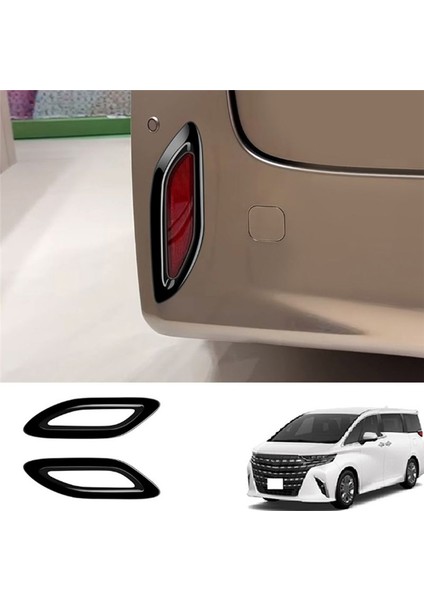 Toyota Alphard 40 Serisi 2023+ Otomobil Aksesuarları Için Araç Parlak Siyah Arka Tail Sis Light Lamba Çerçevesi Kapak Döşeme (Yurt Dışından) fiyatları