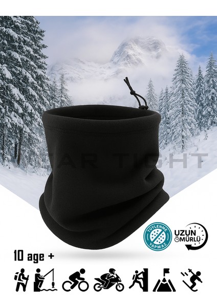 Lastik Ipli Polar Boyunluk Bere, Tüylenme Yapmaz, Soğuğa Dayanıklı Rüzgar Önleyici