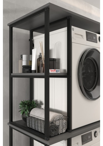 Çamaşır Makinesi Dolabı Kurutma Makinesi Dolabı Metal Banyo Dolabı Mısra Antrasit indirimleri