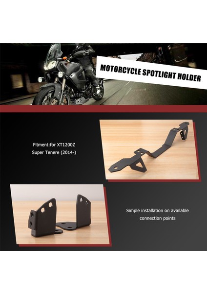 Motosiklet Sisi Fig Fids Yardımcı Braket Işık Montajları Yamaha Için Spotlight Tutucu XT1200Z Xtz 1200 Süper Tenere 2014- (Yurt Dışından) fiyatları