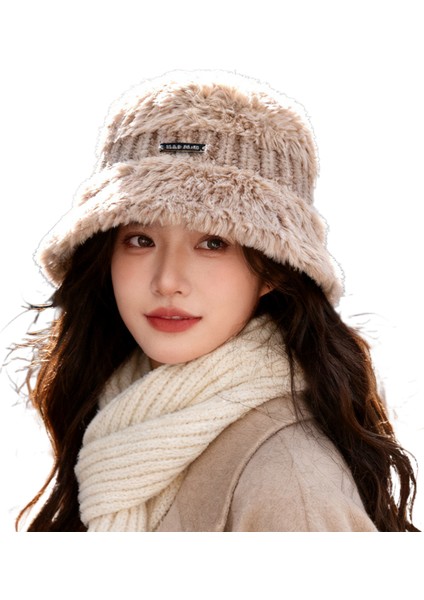 Sonbahar-Kış Peluş Sevimli Kore Tarzı Rüzgar Geçirmez Isıtıcı Küçük Balıkçı Şapkası (Yurt Dışından)