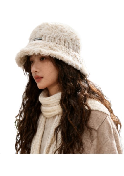 Sonbahar-Kış Peluş Sevimli Kore Tarzı Rüzgar Geçirmez Isıtıcı Küçük Balıkçı Şapkası (Yurt Dışından)