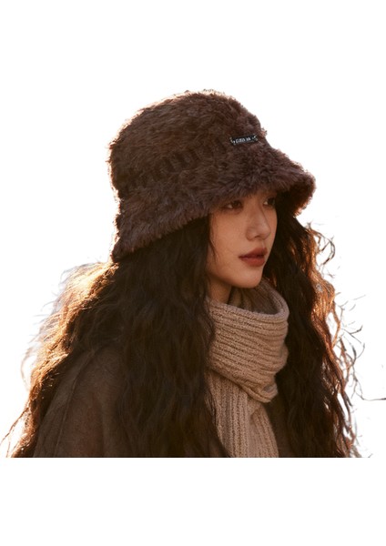 Sonbahar-Kış Peluş Sevimli Kore Tarzı Rüzgar Geçirmez Isıtıcı Küçük Balıkçı Şapkası (Yurt Dışından)