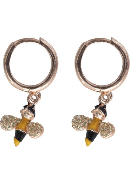 1773 İTÜ Minimal Halkalı Arı Küpe Rose fiyatları