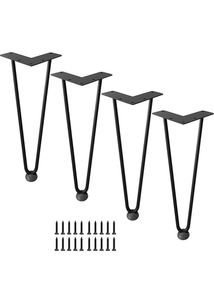 Saç Tokası Bacakları 8inch Masa Bacakları Komodin Kanepe Tezgahı Için Kauçuk Zemin Koruyucular Dahil (Yurt Dışından)