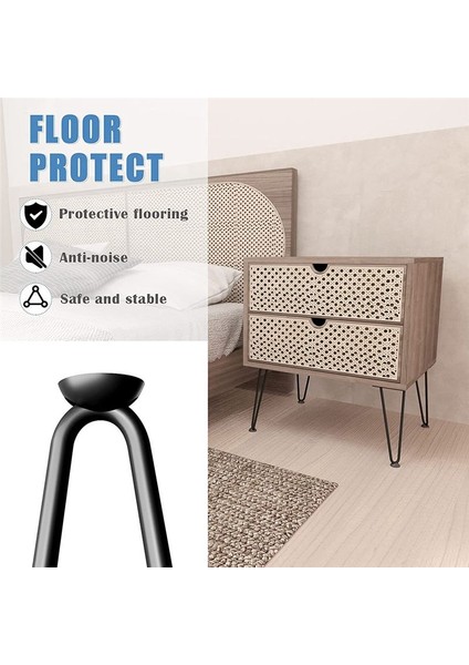 Saç Tokası Bacakları 8inch Masa Bacakları Komodin Kanepe Tezgahı Için Kauçuk Zemin Koruyucular Dahil (Yurt Dışından) modelleri