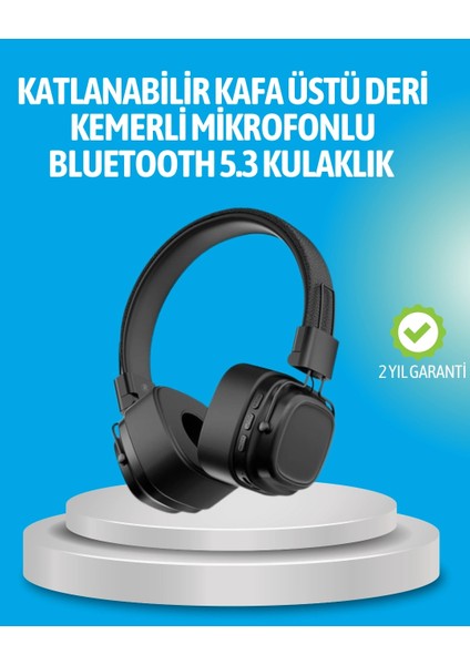 Deep Bass Destekli Kablosuz Katlanabilir Kulak Üstü Kulaklık