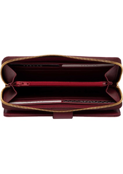 Bordo Hakiki Deri Kadın Cüzdan - S1CB00005789-X31