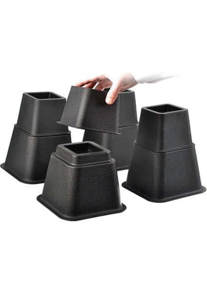 16 Adet Ek 3 Inç Depolama Masası Veya Kanepe Asansörü Oluşturmak Için Ayarlanabilir Yatak Yükselticileri Veya Mobilya Yükseltici (Yurt Dışından) fiyatları