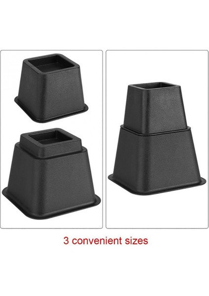 16 Adet Ek 3 Inç Depolama Masası Veya Kanepe Asansörü Oluşturmak Için Ayarlanabilir Yatak Yükselticileri Veya Mobilya Yükseltici (Yurt Dışından) indirimleri