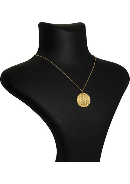 1773 İTÜ Dokulu Madalyon Kolye Gold fiyatları