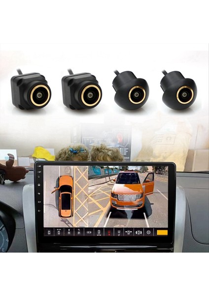 360 Derece Altın Lens Araç Kamera Surround Görünüm Hd Sağ+Sol+Ön+Arka Görünüm Kamera Sistemi Android Otomatik Radyo (Yurt Dışından) fırsatları