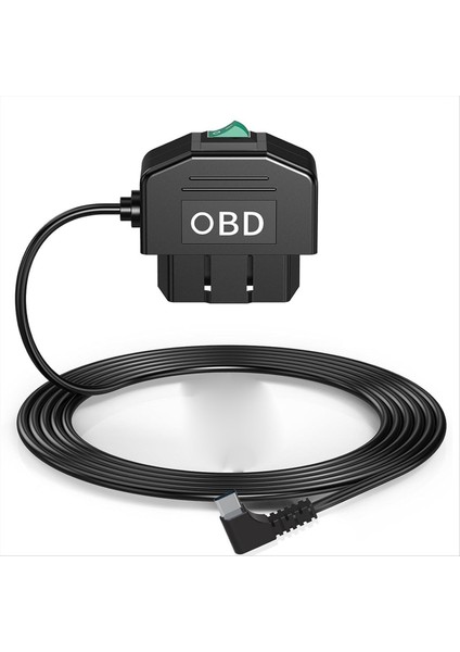 Dash Cam Obd Hardwire Kit Dash Camera USB Tip C Hardwire Kiti Dashcam 12-24V Ila 5V/3A Için Obd Güç Kablosu (Yurt Dışından)