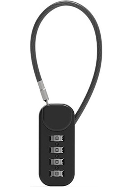 Siyah Güvenlik Kombinasyonu Asma Kilit 4 Haneli Kombinasyon Asma Kilit Çinko Alaşım Hırsızlığı Önleyici Bavul (Yurt Dışından)