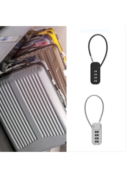 Siyah Güvenlik Kombinasyonu Asma Kilit 4 Haneli Kombinasyon Asma Kilit Çinko Alaşım Hırsızlığı Önleyici Bavul (Yurt Dışından) modelleri