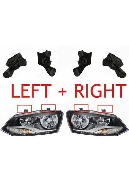 1paır Ön Far Montaj Braket Onarım Kiti 6R0998225/226 Vw Polo Için 09-17 Kafa Işık Lambası Sabit Tutucu Vida L+R (Yurt Dışından) fırsatları