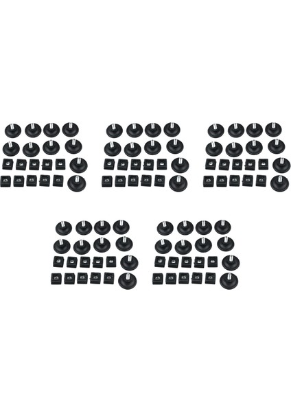 50 Set 45MM Taban Çapı Ayarlanabilir Seviyeli Ayak 25 MMX25MM Kare Tüp Ek Kiti (Yurt Dışından)