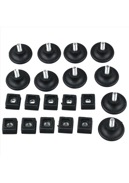 50 Set 45MM Taban Çapı Ayarlanabilir Seviyeli Ayak 25 MMX25MM Kare Tüp Ek Kiti (Yurt Dışından) fiyatları