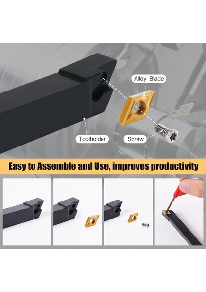 Dizinlenebilir Torna Dönüş Araçları 14 Pcs Sıkma Browing Kesme Diş Çıkma Karbür Dönüş Araçları Dönüşü Için 1/2 Inç Set (Yurt Dışından) modelleri