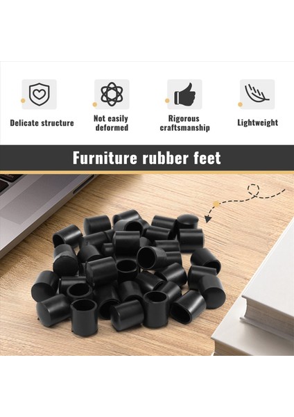 Kauçuk Kapaklar 40 Parçalı Siyah Kauçuk Tüp Uçları 10MM Yuvarlak (Yurt Dışından) indirimleri