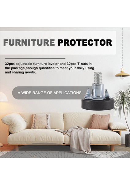 32 Pcs M6 Iplik Ayarlanabilir Mobilya Tesviyeleri Sandalye Ayakları Ayarlanabilir Mobilya Ayakları Ayakları Bacak Seviyeleri (Yurt Dışından) indirimleri