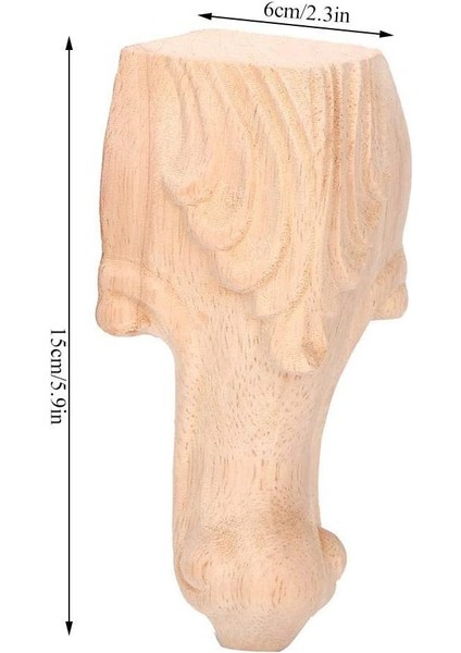 4 Adet Mobilya Bacakları Avrupa Tarzı Dolap Bacakları Ahşap Oyma Masa Ayak Kanepe (15X6CM) (Yurt Dışından) modelleri