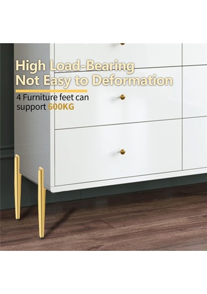 Mobilya Ayak Liği 19 5cm Altın Metal Masa Bacakları Maksimum Yük 600 kg Mobilya Bacakları Kanepe Ayak Dolabı Ayakları 4pcs Altın (Yurt Dışından) indirimleri