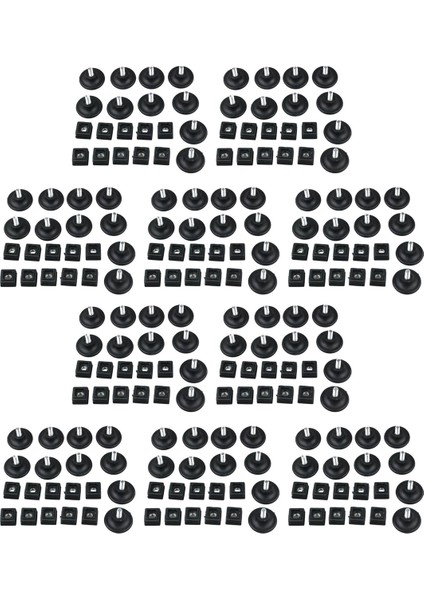 100 Set 45MM Taban Dia Ayarlanabilir Seviyeli Ayak 25 MMX25MM Kare Tüp Ek Kiti (Yurt Dışından)