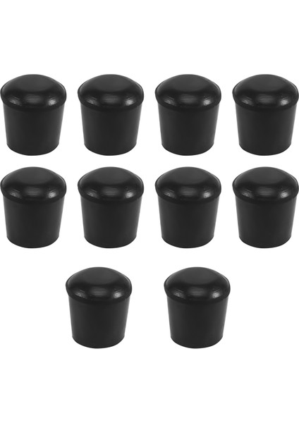 10 Adet Kauçuk Koni Şekil Masası Ayakları Koruyucu Sandalye Bacak Ucu Ped Siyah (Yurt Dışından)