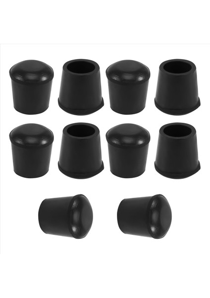 10 Adet Kauçuk Koni Şekil Masası Ayakları Koruyucu Sandalye Bacak Ucu Ped Siyah (Yurt Dışından) modelleri