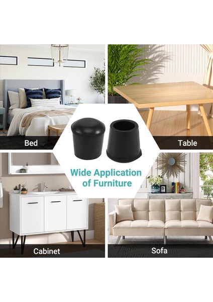 10 Adet Kauçuk Koni Şekil Masası Ayakları Koruyucu Sandalye Bacak Ucu Ped Siyah (Yurt Dışından) fırsatları