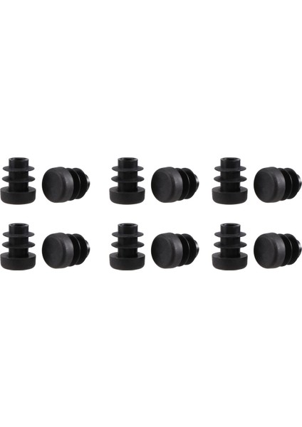 12 Adet Plastik 12MM Boru Ucu Blanking Kapaklar Bung Tüp Takma Fiş Yuvarlak Siyah (Yurt Dışından)