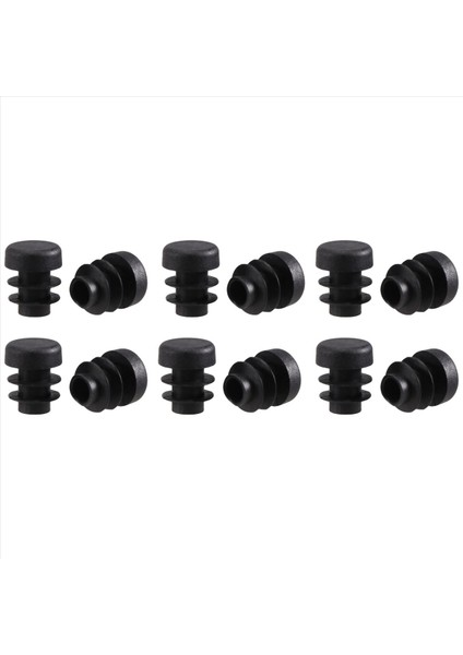 12 Adet Plastik 12MM Boru Ucu Blanking Kapaklar Bung Tüp Takma Fiş Yuvarlak Siyah (Yurt Dışından) fiyatları