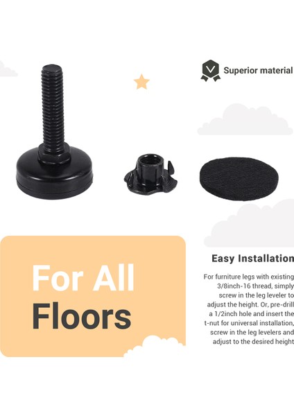 8pcs Mobilya Tesviyeleri Ağır Hizmet Mobilya Tesviye Ayakları Ayarlanabilir Bacak Tessitleri Dolaplar Masalar Sandalyeleri Raiser (Yurt Dışından) indirimleri