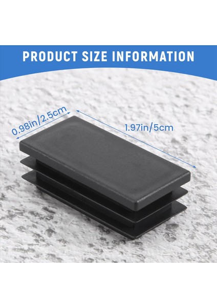 Plastik Dikdörtgen Blankalı Uç Tüp Kapakları Ekler 25X50MM 30 Pcs Siyah (Yurt Dışından) fırsatları