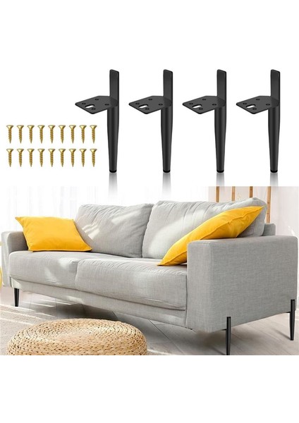 Mobilya Ayak Liği 19 5cm Altın Metal Masa Bacakları Maksimum Yük 600 kg Mobilya Bacakları Kanepe Ayak Dolabı Ayakları 4pcs Siyah (Yurt Dışından) fiyatları