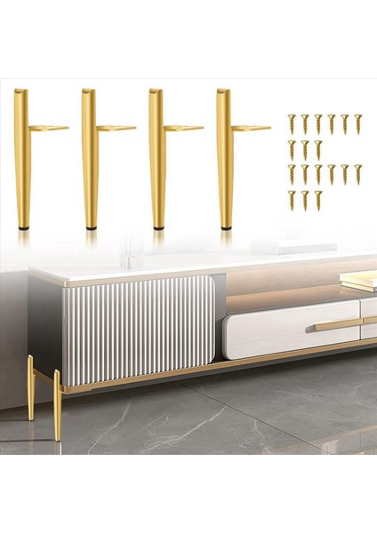 Mobilya Ayak Liği 19 5cm Altın Metal Masa Bacakları Maksimum Yük 600 kg Mobilya Bacakları Kanepe Ayak Dolabı Ayak 8pcs Altın (Yurt Dışından) fiyatları
