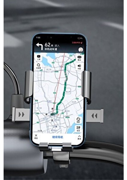 Buffer® 360 Derece Dönebilen Gidon Telefon Tutucu Aparat Motosiklet ve Bisiklet