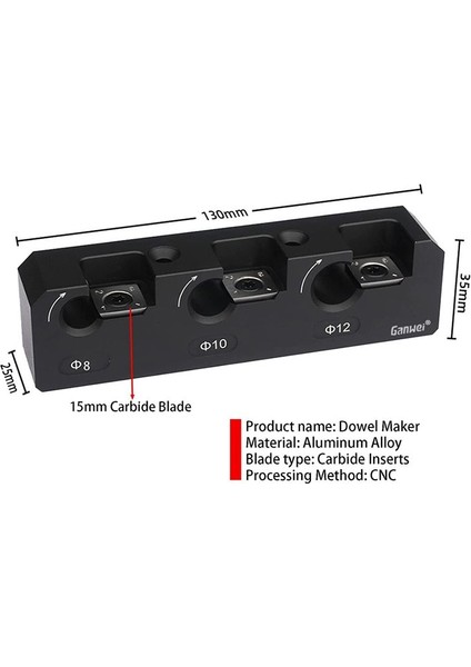 Torna Için Ganwei Karbür Dönüş Araçları 8mm 10MM 12MM Ahşap Işleme Doweling Maker 3 Karbür Bıçaklı Ahşap Dübel Çubukları (Yurt Dışından) modelleri