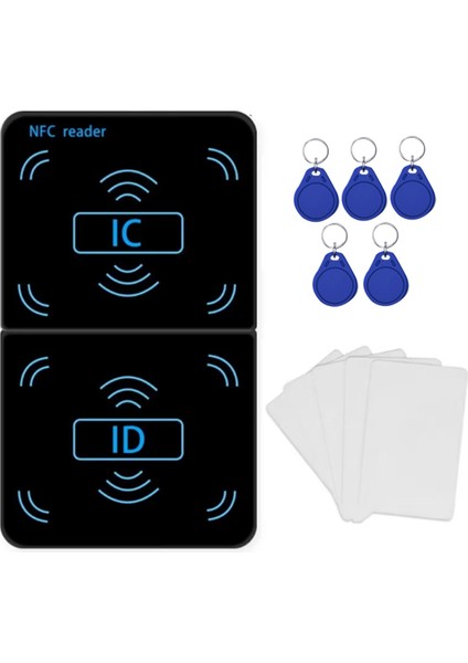 Nfc Okuyucu Yazar Fotokopi Çapalı 125KHZ 13 56MHZ USB Uıd T5577 EM4305 Rfıd Keyfob Akıllı Kart Etiketi Şifreli Programcı (Yurt Dışından)