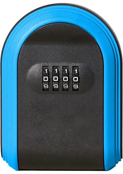 Anahtar Güvenli Kutu Hava Durumu Geçirmez 4 Sayı Kombinasyon Dış Mekan Anahtar Güvenlik Depolama Kılıfı Anahtar Kilit Kutusu Duvar Monte Siyah ve Mavi (Yurt Dışından)