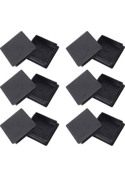 80MM x 80MM Kare Plastik Kapaklar Boru Tüpü Ekler Uç 12 Adet Fiş (Yurt Dışından)