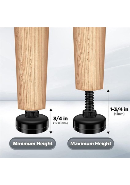 16PCS Ayarlanabilir Mobilya Tesviye Ayakları Dolaplar Için Ayarlanabilir Bacak Düzerleri Kanepe Masa Sandalyeleri Yükseltici 3/8 Inç-Thread (Yurt Dışından) fiyatları