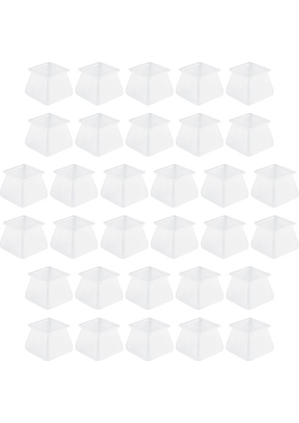 32PCS Mobilya Silikon Koruma Kapağı - Kare Silikon Sandalye Bacak Zemin Koruyucular - Sandalye Bacak Kapakları Mobilya Masa Ayakları Kapağı - Çizikleri ve Gürültüyü Önler (Yurt Dışından)