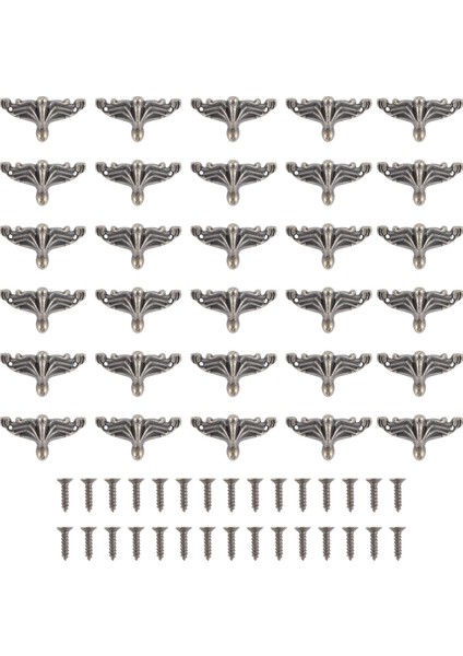 30 Adet Antika Mücevher Kutusu Ayak Ayakları Ahşap Kasa Koruyucusu Dekoratif Mobilya Bacakları Diy Mücevher Için Göğüs Kutusu Ahşap Kutu (Yurt Dışından)