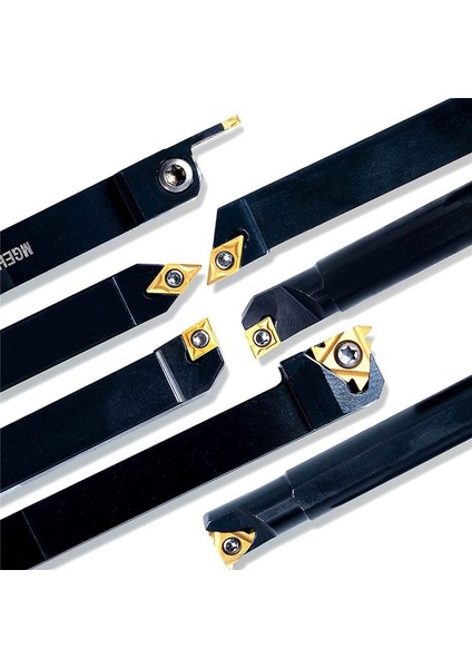 Torna Iplik Aracı Seti 21 Parça - 7 Pcs 1/2inch Dönüş Shank Sıkıcı Çubuklar 14 Pc ile Endekslenebilir Karbür Ekler B (Yurt Dışından) modelleri